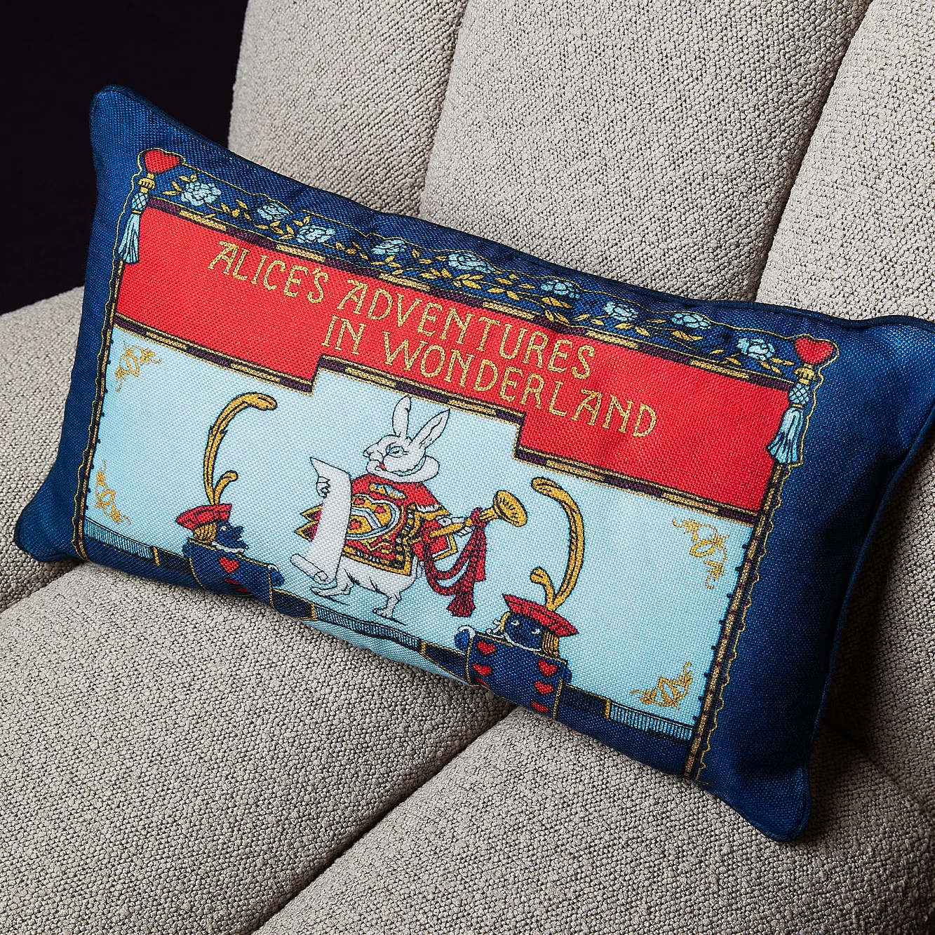 Alice in Wonderland - The White Rabbit (Printed Cushion) - Image 6