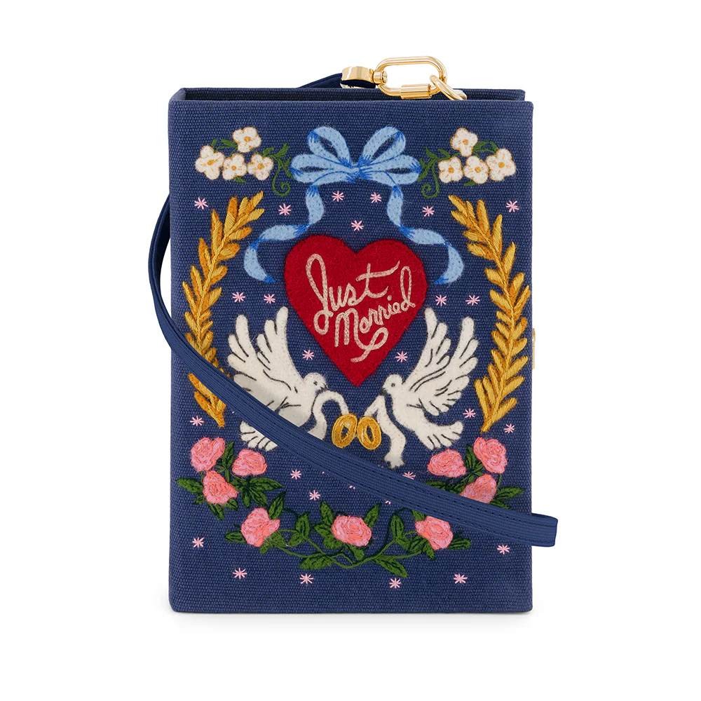 Just Married - Lovebirds (Blue - Customizable - Strapped)