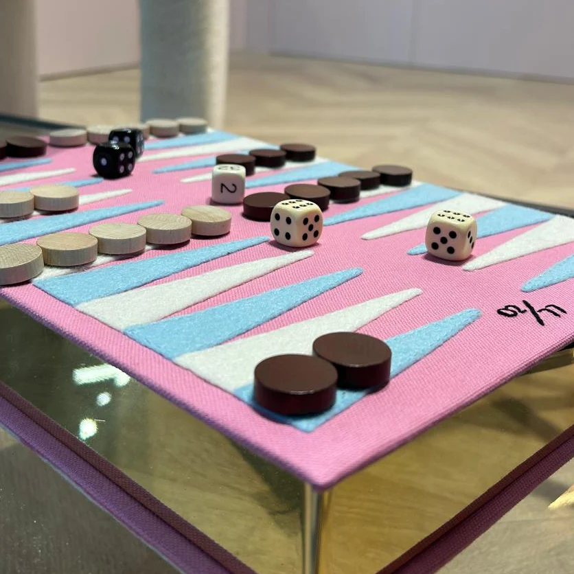 The Backgammon Book (Pink - Giant Game Board Clutch) - Image 5