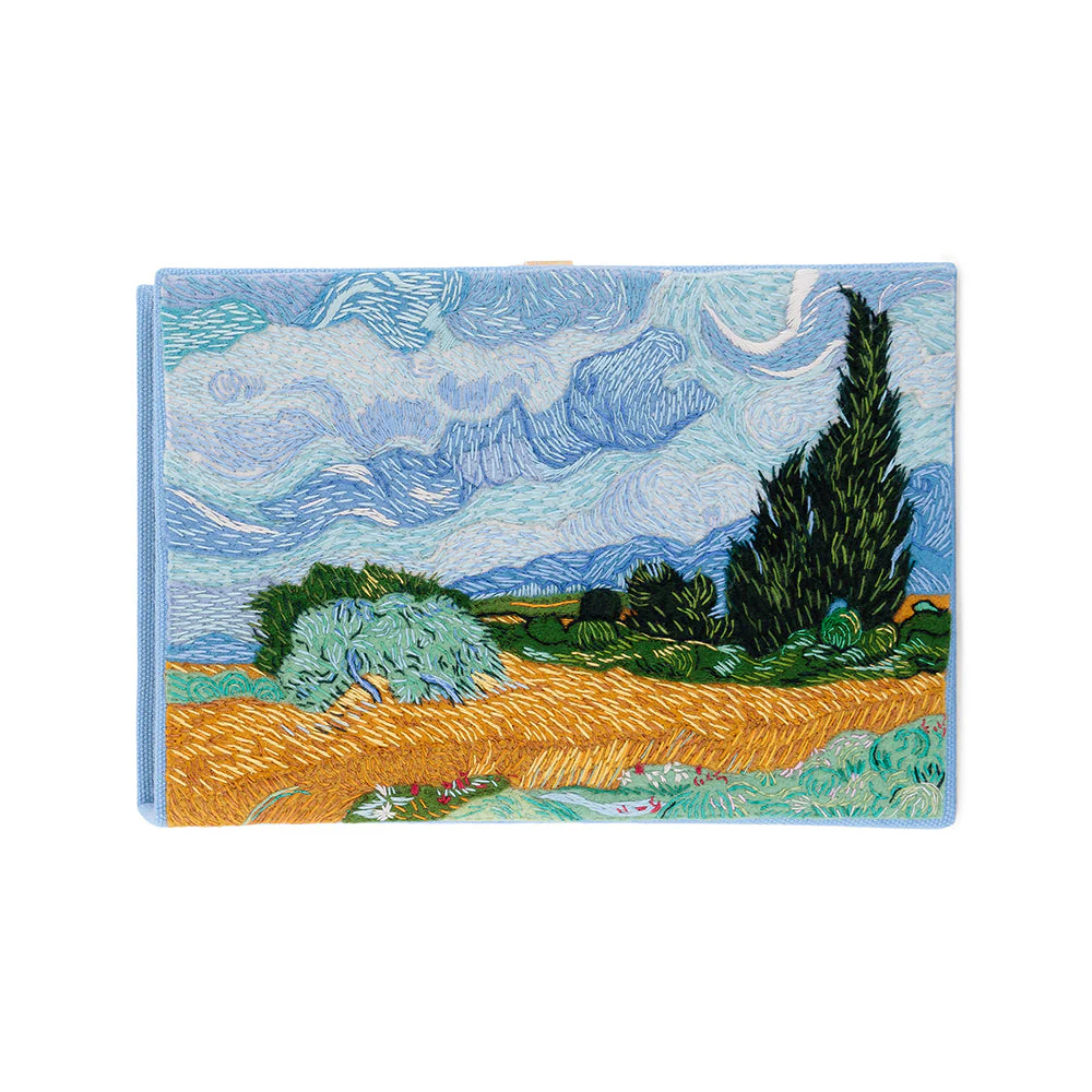 Wheat Field with Cypresses